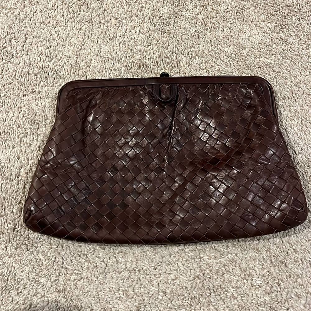 Bottega Veneta Brown Large Clutch